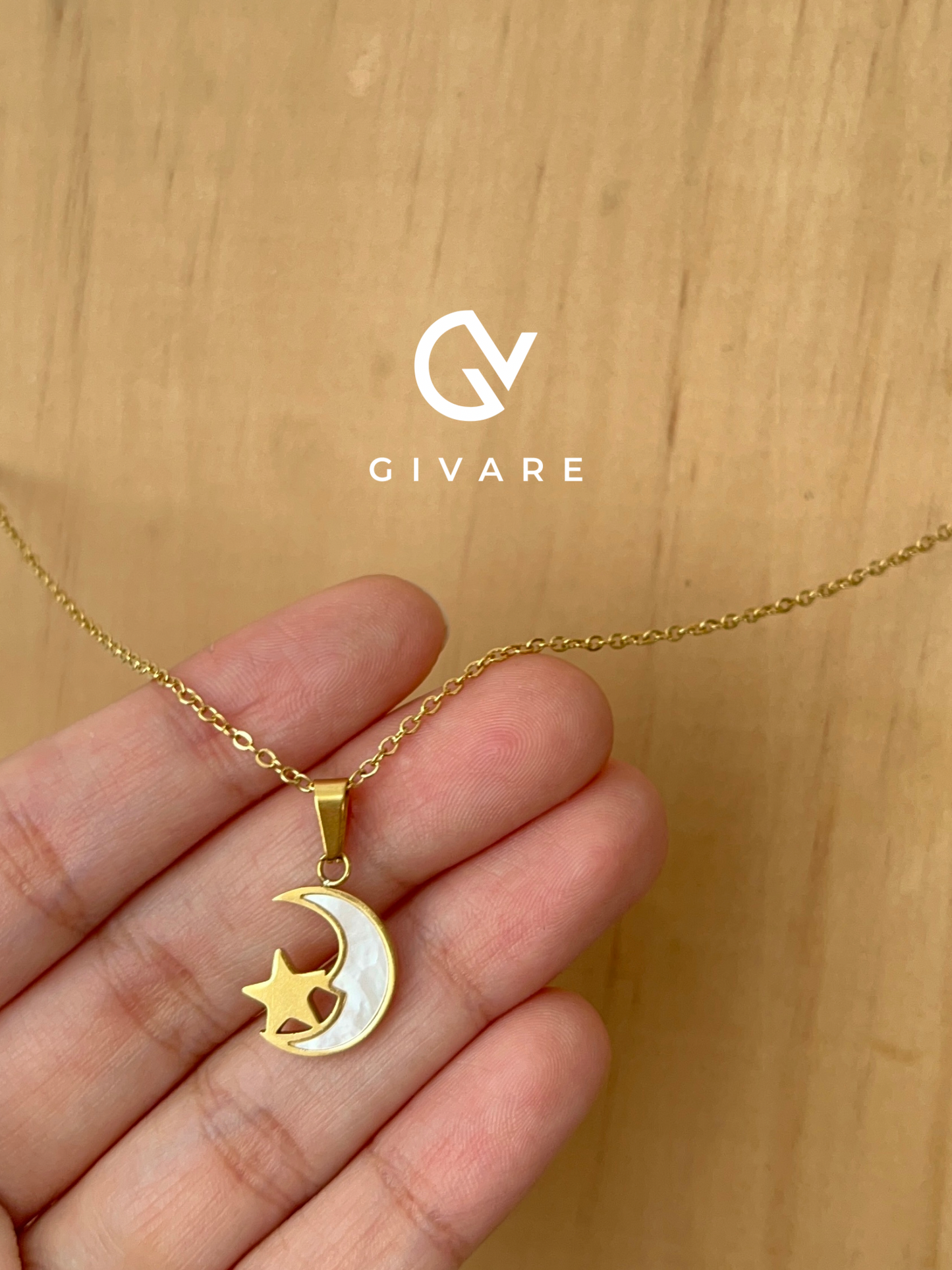 Cadena Luna Estrellada